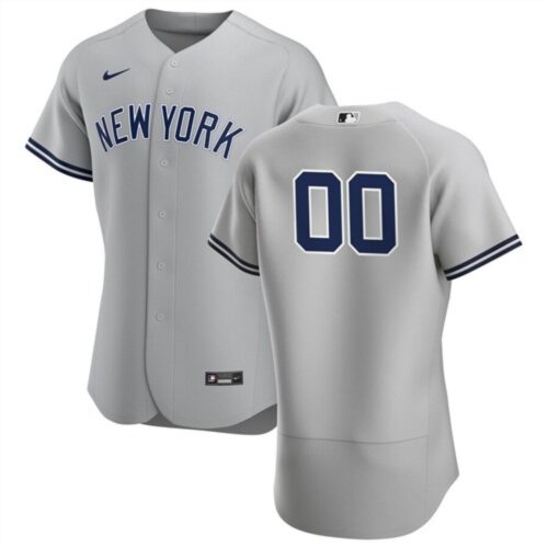 68632bb32c322_1 Men's New York Yankees Grey Customized Stitched MLB Jersey