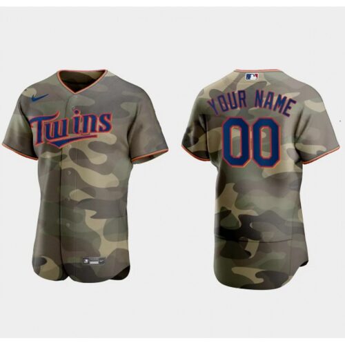 68632bd9dd6bc_1 Men's Minnesota Twins Customized Olive Flex Base Stitched Baseball Jersey