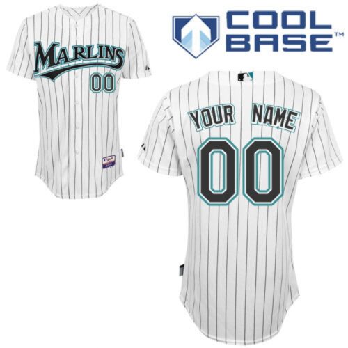 68632c0c343f0_1 Marlins Personalized Authentic White MLB Jersey