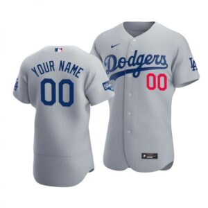 68632c169f211_1 Men's Los Angeles Dodgers Customized Grey 2020 World Series Champions Home Patch Flex Base Stitched Jersey