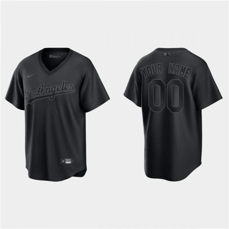 68632c4f602ad_1 Men's Los Angeles Dodgers ACTIVE Player Custom Black Pitch Black Fashion Replica Stitched Jersey