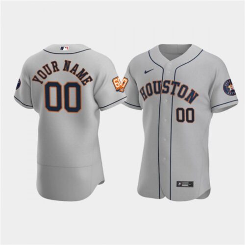 68632c90197c6_1 Men's Houston Astros ACTIVE Player Custom Grey 60th Anniversary Flex Base Stitched Baseball Jersey