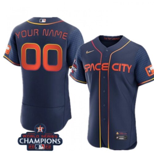 68632c9295a95_1 Men's Houston Astros ACTIVE Player Custom Navy 2022 World Series Champions City Connect Flex Base Stitched Baseball Jersey