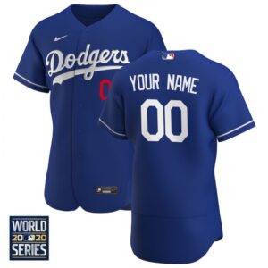 68632ce9b3750_1 Men's Los Angeles Dodgers Customized Blue 2020 World Series Bound Flex Base Stitched MLB Jersey