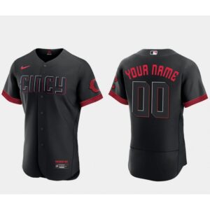 68632d7204d73_1 Men's Cincinnati Reds ACTIVE Player Custom Black 2023 City Connect Flex Base Stitched Jersey
