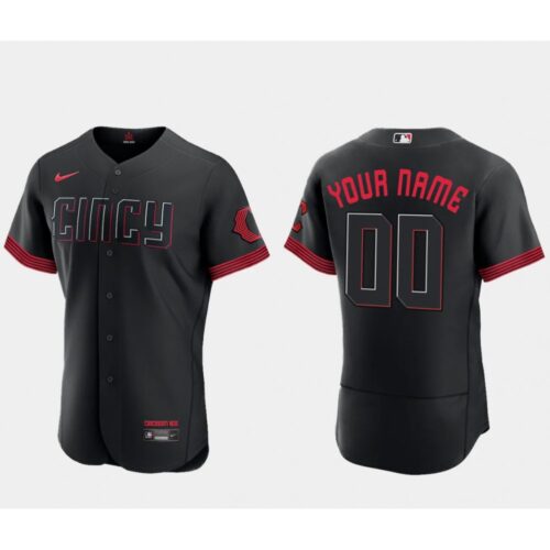 68632d7204d73_1 Men's Cincinnati Reds ACTIVE Player Custom Black 2023 City Connect Flex Base Stitched Jersey
