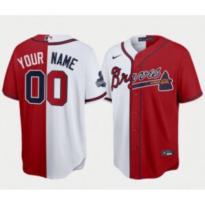 68632db3cf470_1 Men's Atlanta Braves Customized Red White Two tone Split Cool Base Stitched Jersey