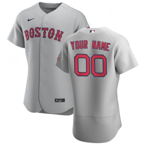 68632dc5ecadf_1 Men's Boston Red Sox Grey Customized Stitched MLB Jersey