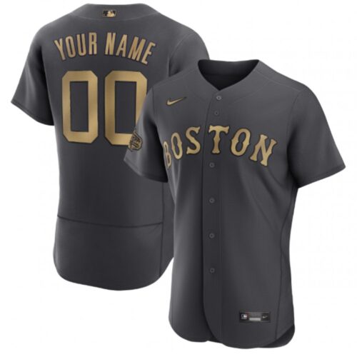 68632ddbd9609_1 Men's Boston Red Sox ACTIVE Player Custom 2022 All-star Charcoal Flex base Stitched Jersey