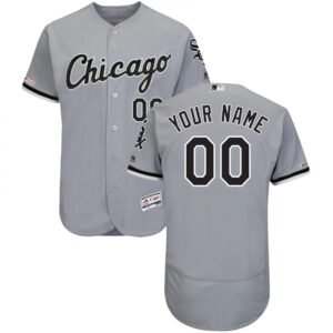 68632de0e8618_1 Men's Chicago White Sox Grey Customized Stitched MLB Jersey