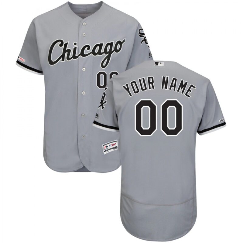 68632de0e8618_1 Men's Chicago White Sox Grey Customized Stitched MLB Jersey