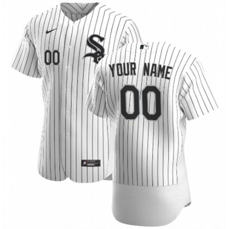 68632de84f5aa_1 Men's Chicago White Sox White Customized Stitched MLB Jersey