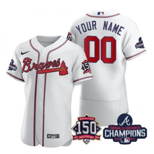 68632e449c6ec_1 Men's Atlanta Braves Customized 2021 White World Series Champions With 150th Anniversary Flex Base Stitched Jersey