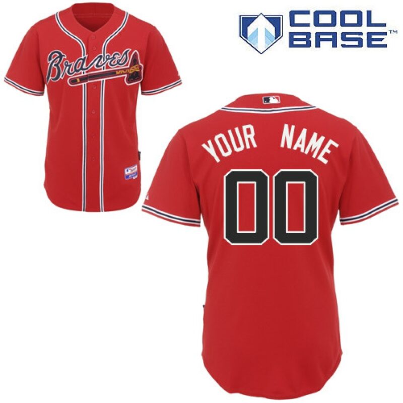 68632e53d99ab_1 Braves Personalized Authentic Red MLB Jersey