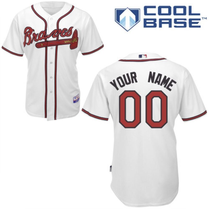 68632e5675efd_1 Braves Personalized Authentic White MLB Jersey