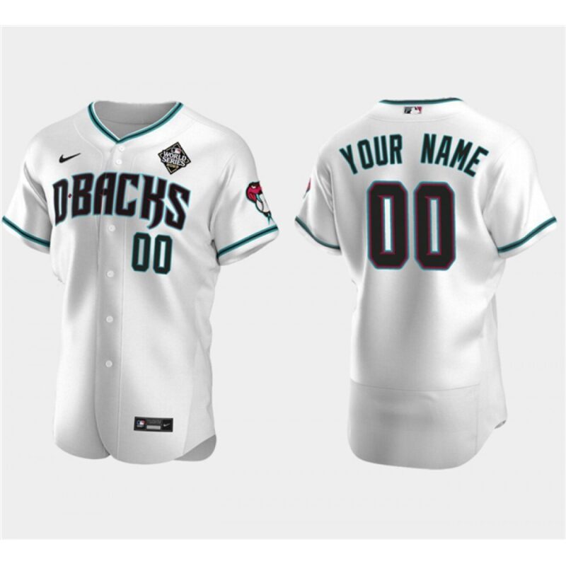 68632e94aec2b_1 Men's Arizona Diamondbacks Actve Player Custom White 2023 World Series Flex Base Stitched Jersey