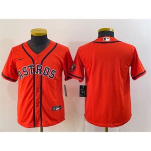 68632ee9c5cd9_1 Toddler Houston Astros Blank Orange With Patch Stitched Baseball Jersey