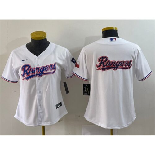 68632ef3c5b4c_1 Youth Texas Rangers White Team Big Logo With Patch Stitched Baseball Jersey