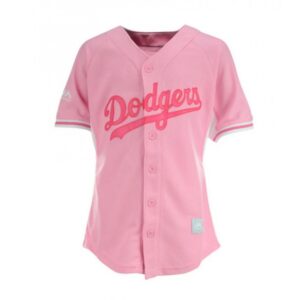 68632f0e2f4dc_1 Toddler Los Angeles Dodgers Blank Pink Stitched Baseball Jersey