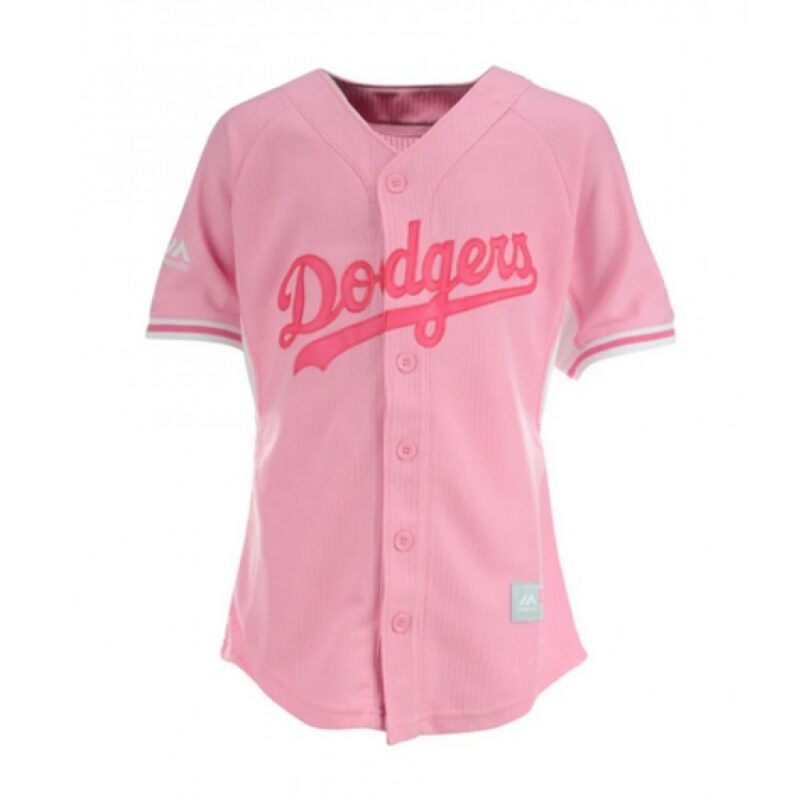 68632f0e2f4dc_1 Toddler Los Angeles Dodgers Blank Pink Stitched Baseball Jersey