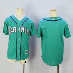 68632f2d9d660_1 Mariners Blank Green Cool Base Stitched Youth MLB Jersey