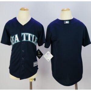 68632f303d767_1 Mariners Blank Navy Blue Cool Base Stitched Youth MLB Jersey