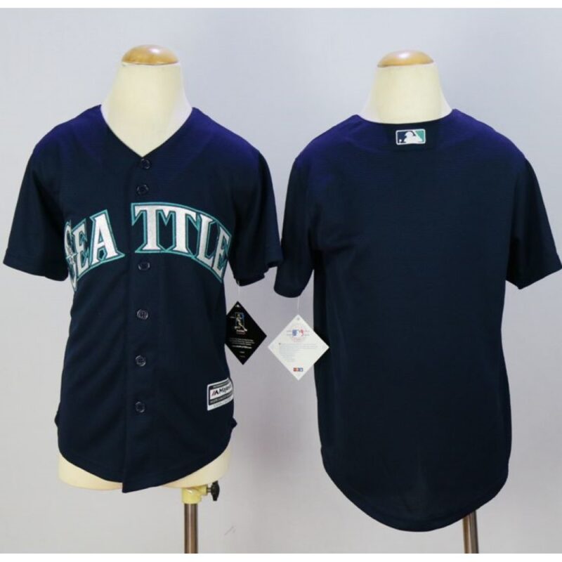 68632f303d767_1 Mariners Blank Navy Blue Cool Base Stitched Youth MLB Jersey