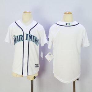 68632f327d873_1 Mariners Blank White Cool Base Stitched Youth MLB Jersey