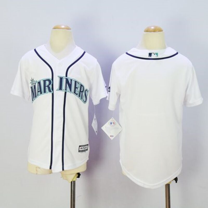 68632f327d873_1 Mariners Blank White Cool Base Stitched Youth MLB Jersey