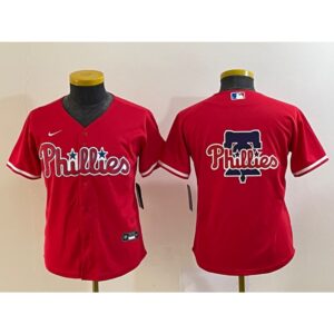 68632f4333610_1 Youth Philadelphia Phillies Red Team Big Logo Cool Base Stitched Baseball Jersey