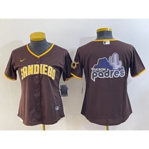 68632f5b6eed3_1 Youth San Diego Padres Brown Team Big Logo Stitched Baseball Jersey