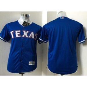 68632f6c2e327_1 Rangers Blank Blue Cool Base Stitched Youth MLB Jersey