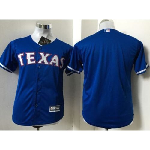 68632f6c2e327_1 Rangers Blank Blue Cool Base Stitched Youth MLB Jersey