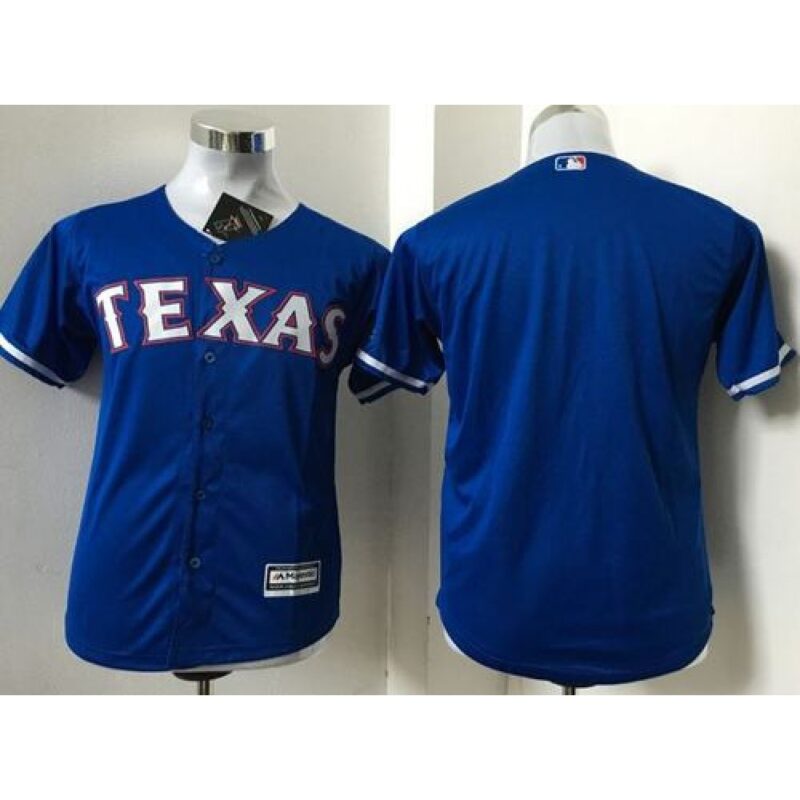 68632f6c2e327_1 Rangers Blank Blue Cool Base Stitched Youth MLB Jersey
