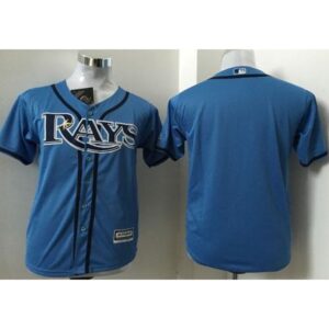 68632fab70536_1 Rays Blank Light Blue Cool Base Stitched Youth MLB Jersey