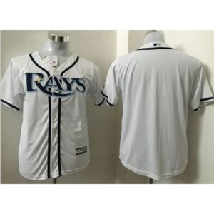 68632fadd6224_1 Rays Blank White Cool Base Stitched Youth MLB Jersey