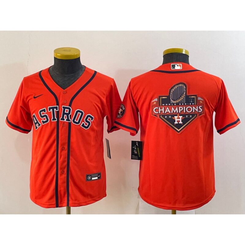 68632fd65cbe2_1 Youth Houston Astros Orange 2022 World Series Champions Team Big Logo With Patch Cool Base Stitched Jersey