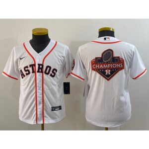 68632fe2390bf_1 Youth Houston Astros White 2022 World Series Champions Team Big Logo With Patch Cool Base Stitched Jersey
