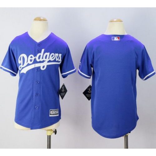 68633006b123a_1 Dodgers Blank Blue Cool Base Stitched Youth MLB Jersey