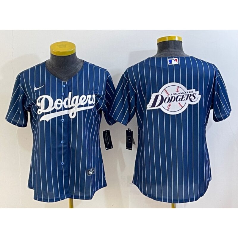 68633023b6d92_1 Youth Los Angeles Dodgers Navy Team Big Logo Stitched Baseball Jersey