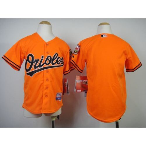 6863303280dd4_1 Orioles Blank Orange Cool Base Stitched Youth MLB Jersey