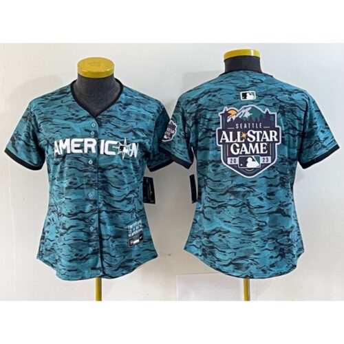 6863304ccff13_1 Youth 2023 All-star Teal Big Logo Stitched Baseball Jersey