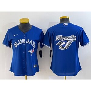 686330b93a090_1 Women's Toronto Blue Jays Blue Team Big Logo Stitched Baseball Jersey(Run Small)