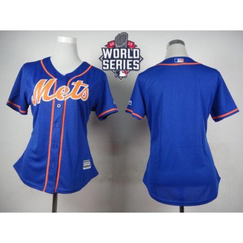 686330c38a60a_1 Mets Blank Blue Alternate W/2015 World Series Patch Women's Stitched MLB Jersey