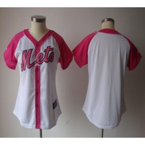 686330d6de93c_1 Mets Blank White/Pink Women's Splash Fashion Stitched MLB Jersey