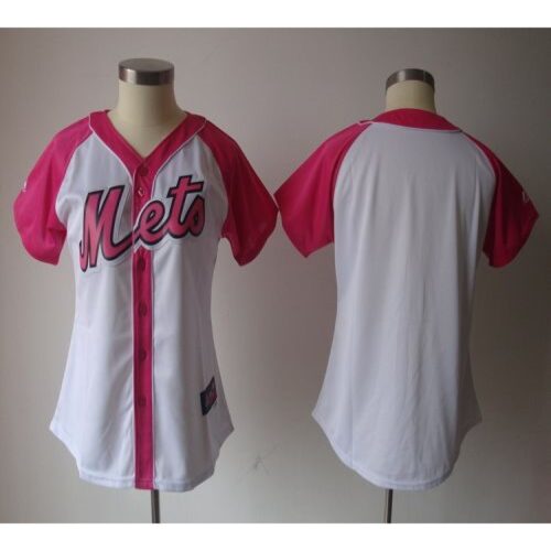 686330d6de93c_1 Mets Blank White/Pink Women's Splash Fashion Stitched MLB Jersey