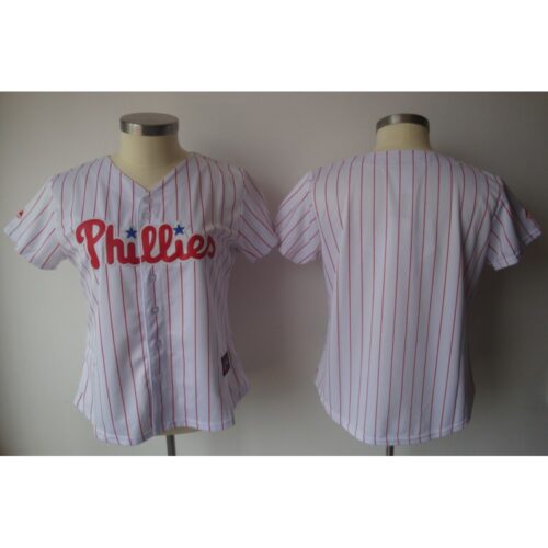 68633100e0e12_1 Phillies Blank White With Red Strip Women's Fashion Stitched MLB Jersey