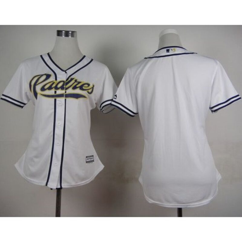 6863311d5b4b5_1 Padres Blank White Women's Home Stitched MLB Jersey