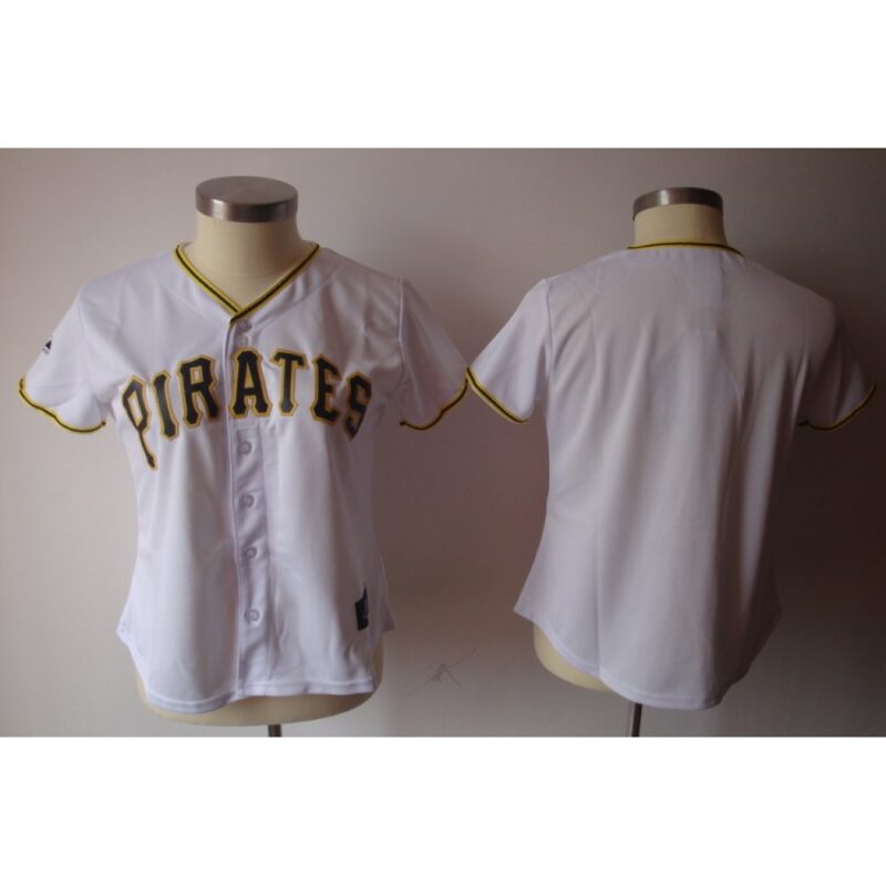 6863313c0e24c_1 Pirates Blank White Women's Fashion Stitched MLB Jersey