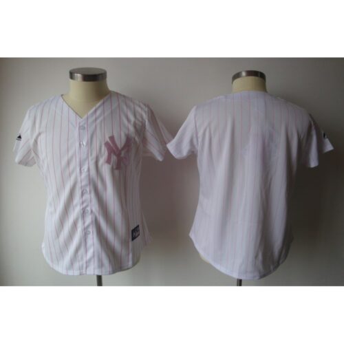 68633156332f8_1 Yankees Blank White With Pink Strip Women's Fashion Stitched MLB Jersey